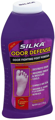 Silka Odor Defense Powder Ice Cool 6 oz 4PK