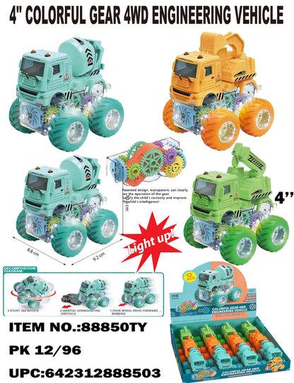 Toys Light Up Construction Vehicle Display 12 Count (Display)