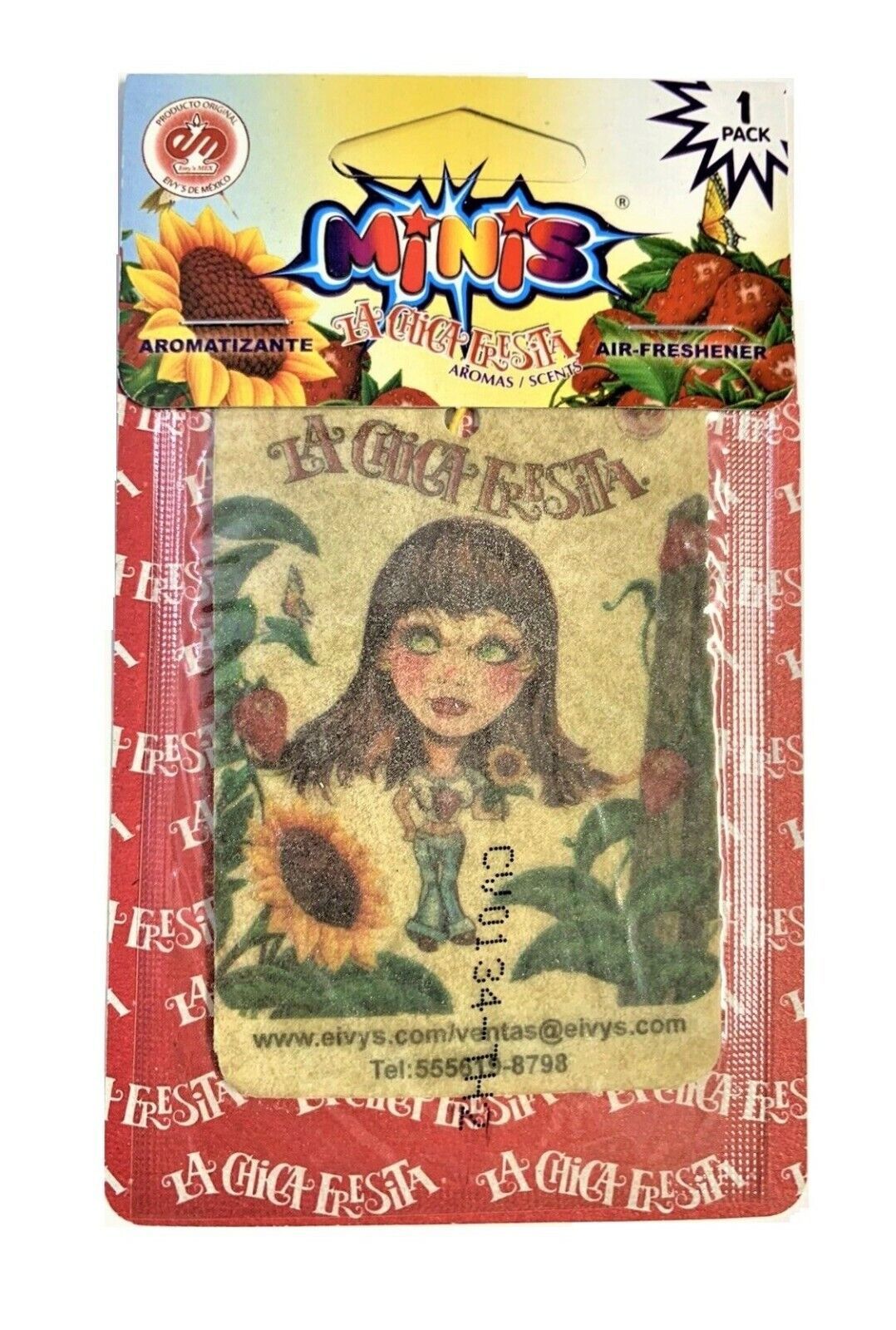 La Chica Fresita Mini Air Freshner 25pk Display (Display)