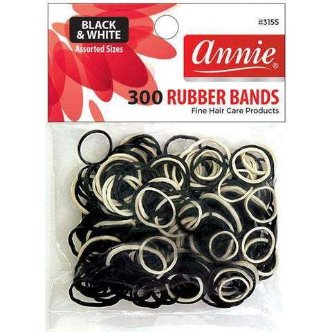 Annie Rubber Bands Asst Size 300 Count Black / White | Box of 12
