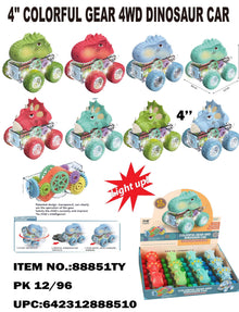 Toys Light Up Dinosaur Friction Car Display 12 Count (Display)