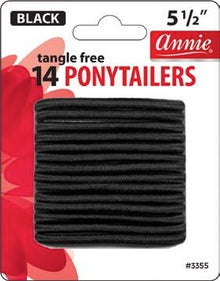 Annie No Tangle Ponytailers 5.5IN 14 Count Black | Box of 12