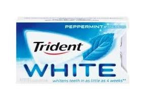 Trident White Dual Tear Pack Peppermint 16 Count Display (Display)
